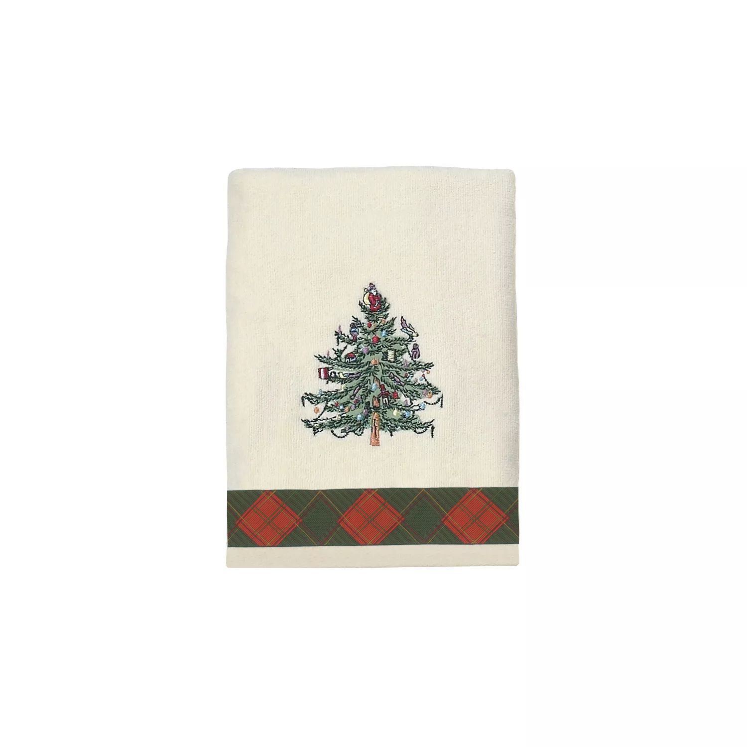 Полотенце для рук Spode Christmas Tree в клетку тартан