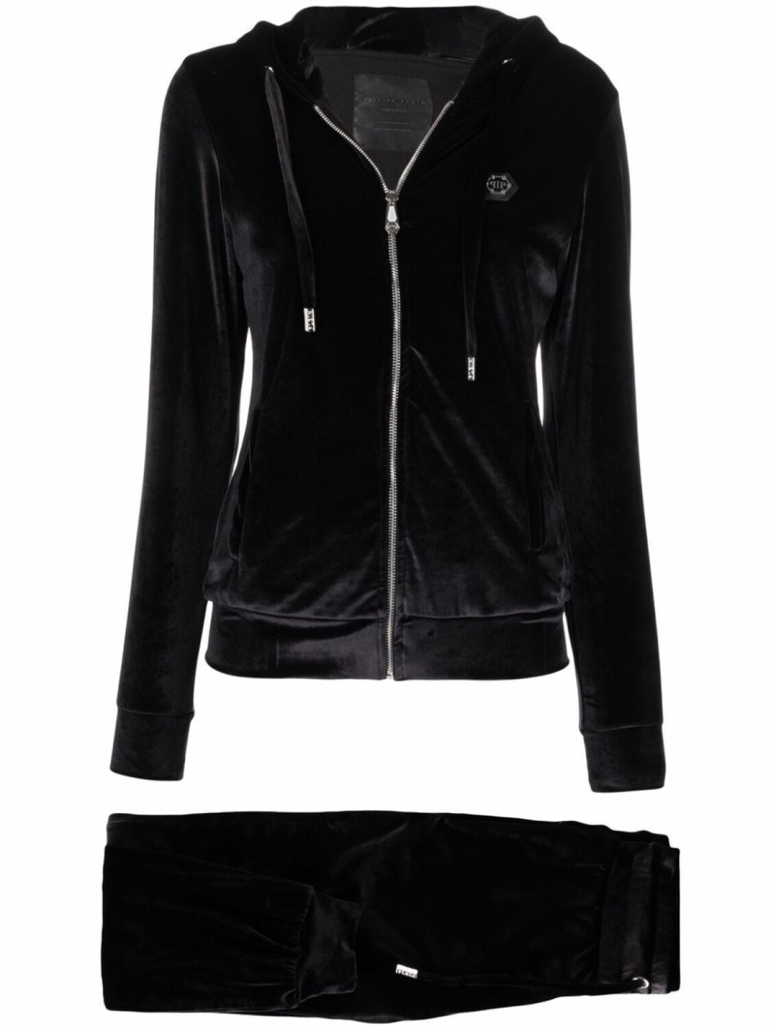 

Philipp Plein бархатный костюм с логотипом, черный