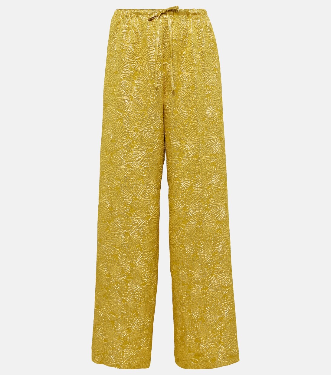 

Брюки широкого кроя с цветочным принтом puvis Dries Van Noten, золото, Желтый