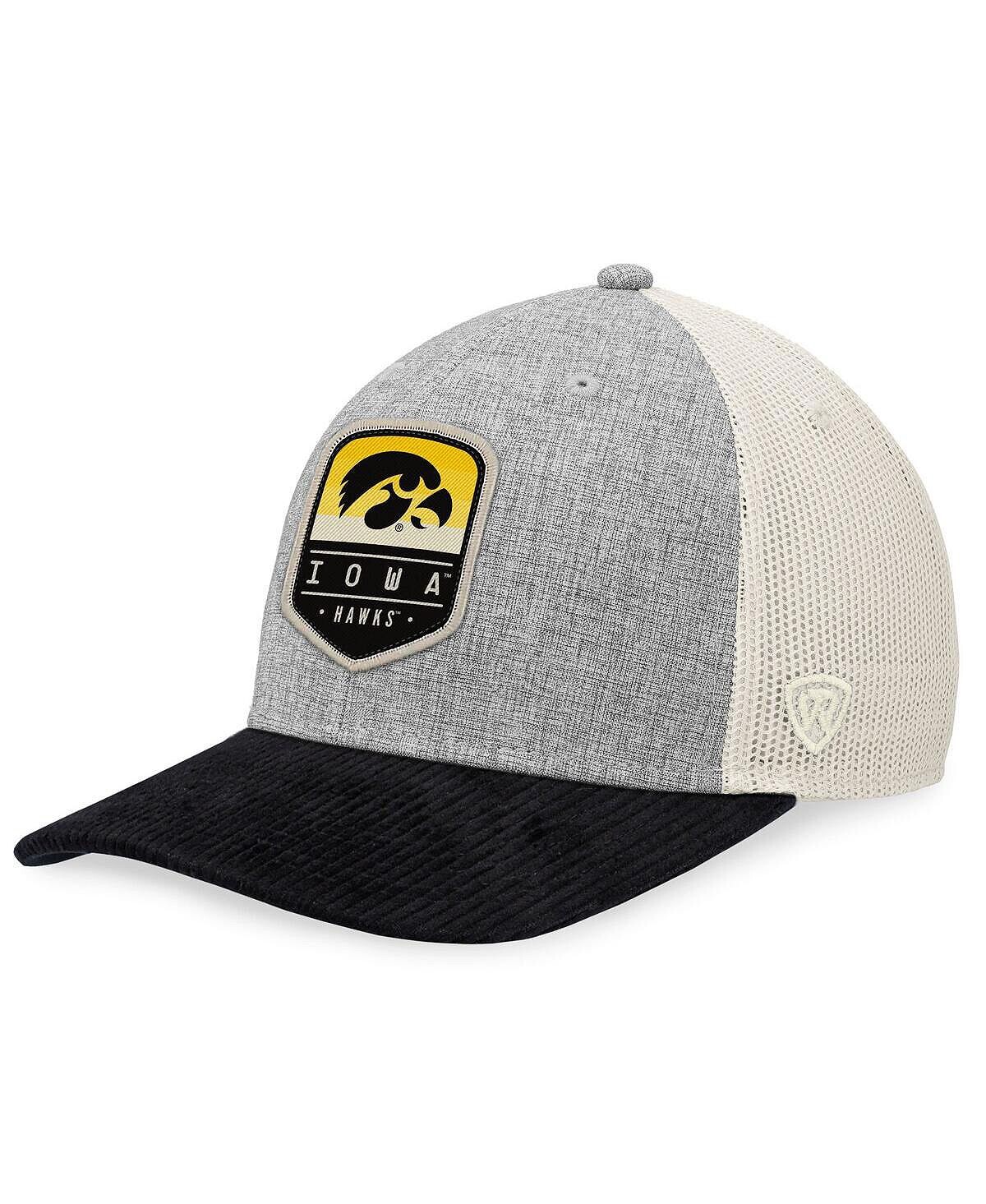 

Мужская кепка Snapback Iowa Hawkeyes Slick Adventure Trucker серо-серого цвета, черная Top of the World