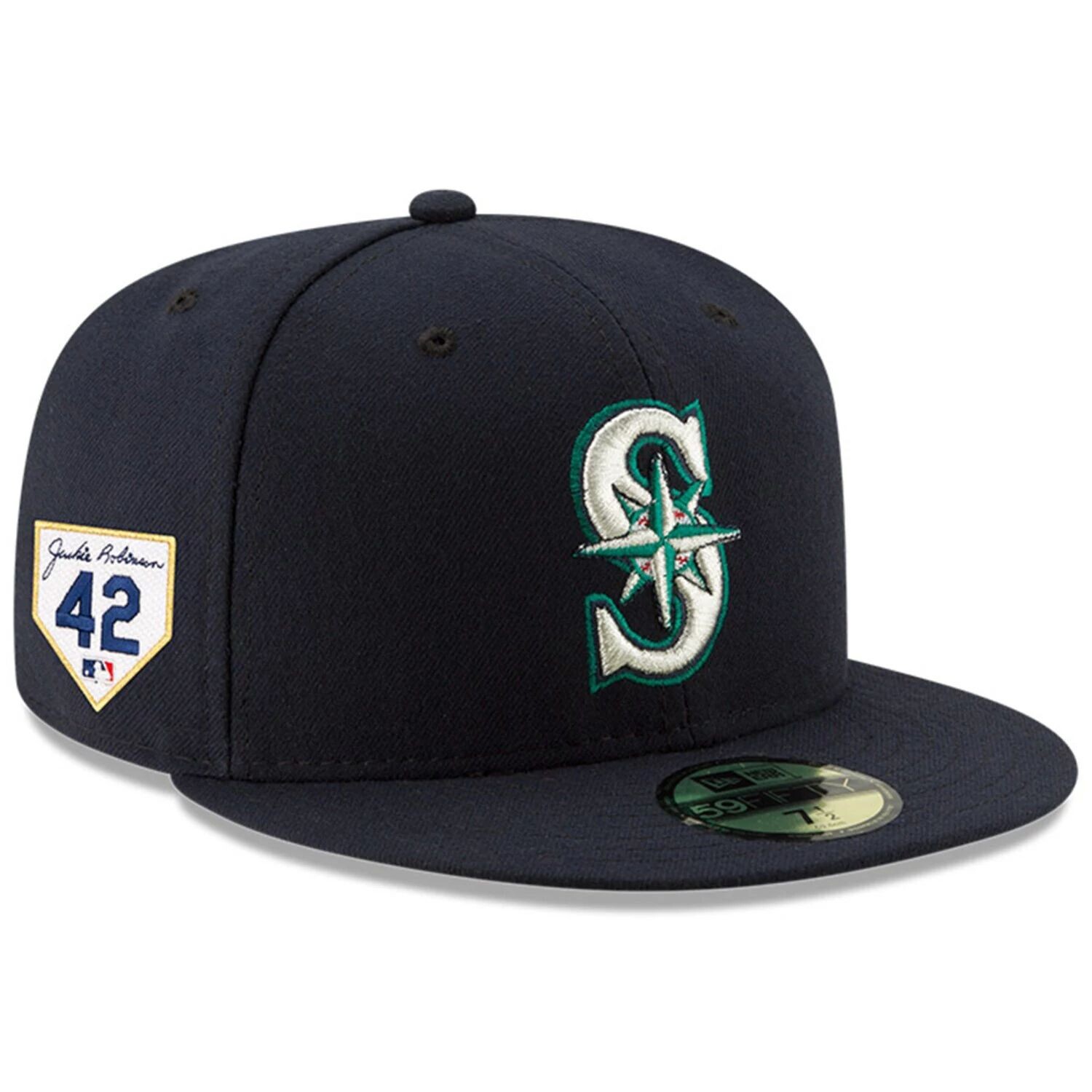 

Мужская облегающая шляпа New Era Navy Seattle Mariners 2023 Jackie Robinson Day 59FIFTY