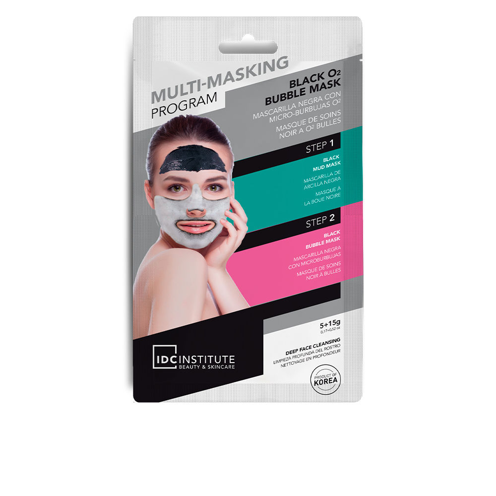 Маска для лица Multi-masking program black o2 bubble mask Idc institute, 1 шт