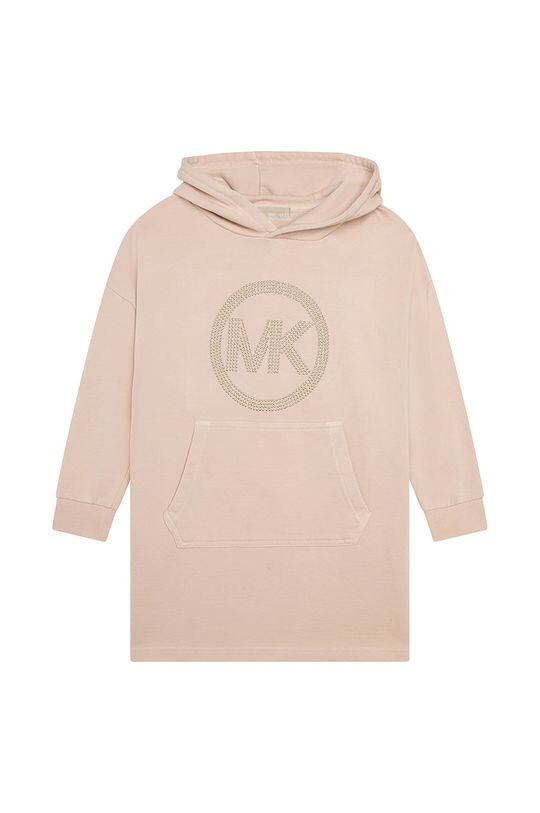 

Детское хлопковое платье Michael Kors, бежевый