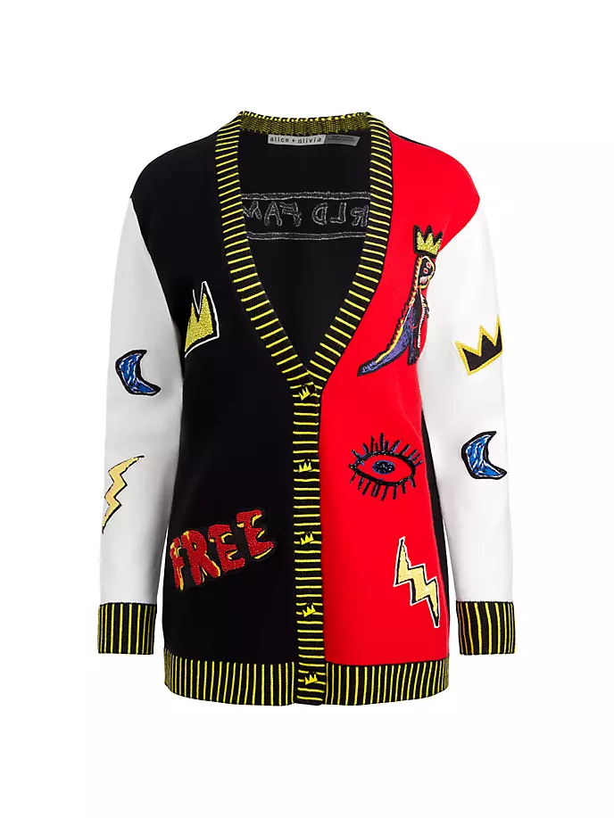 

Кардиган Alice + Olivia X Basquiat Bradford Grandpa Alice + Olivia, мультиколор