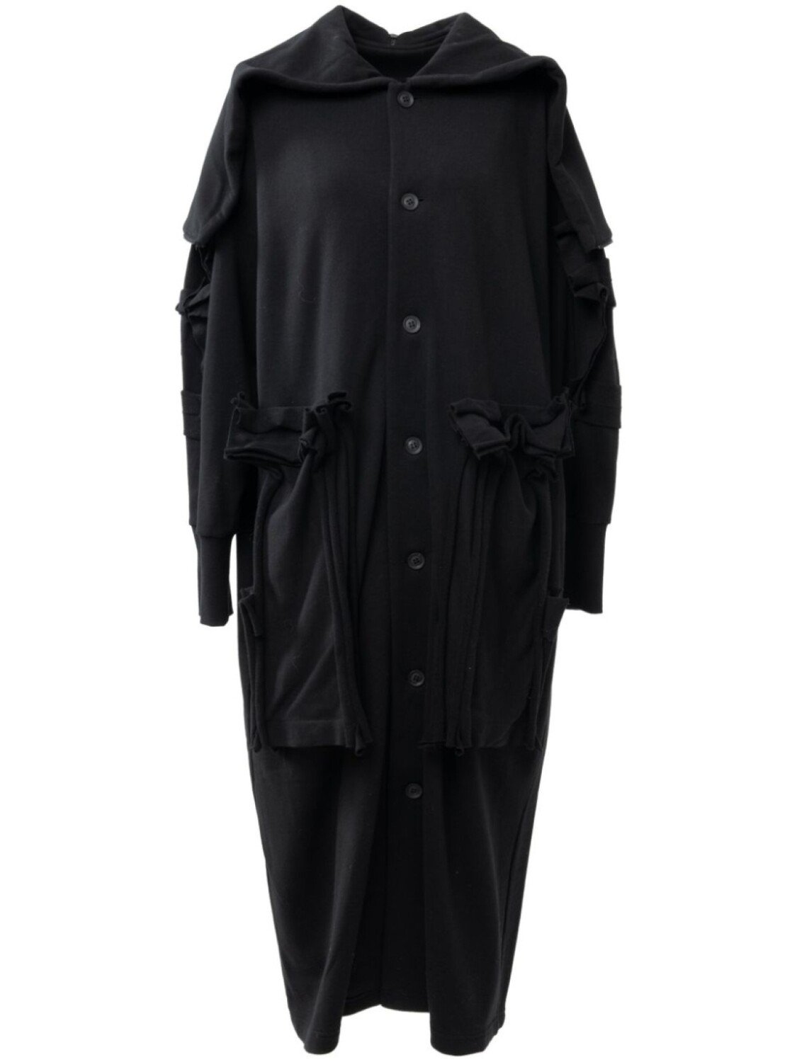 

Рваная длинная куртка Yohji Yamamoto, черный