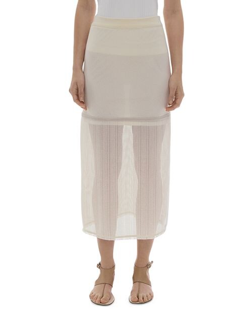 

Сетчатая юбка-миди Helmut Lang, цвет Ivory/Cream