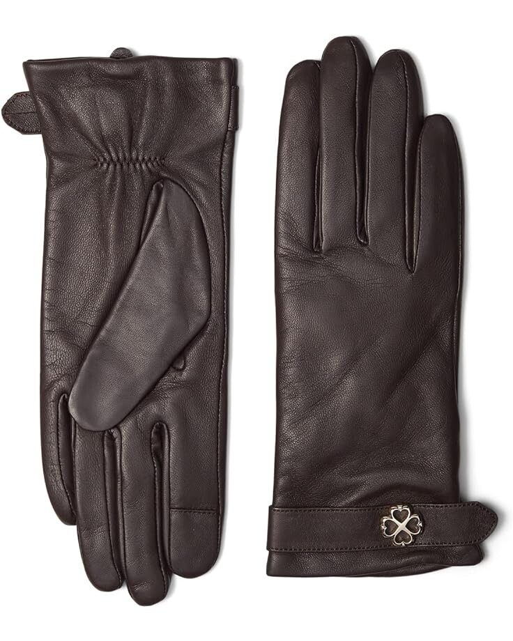 

Перчатки Kate Spade New York Spade Flower Buckle Gloves, цвет Brown Stone