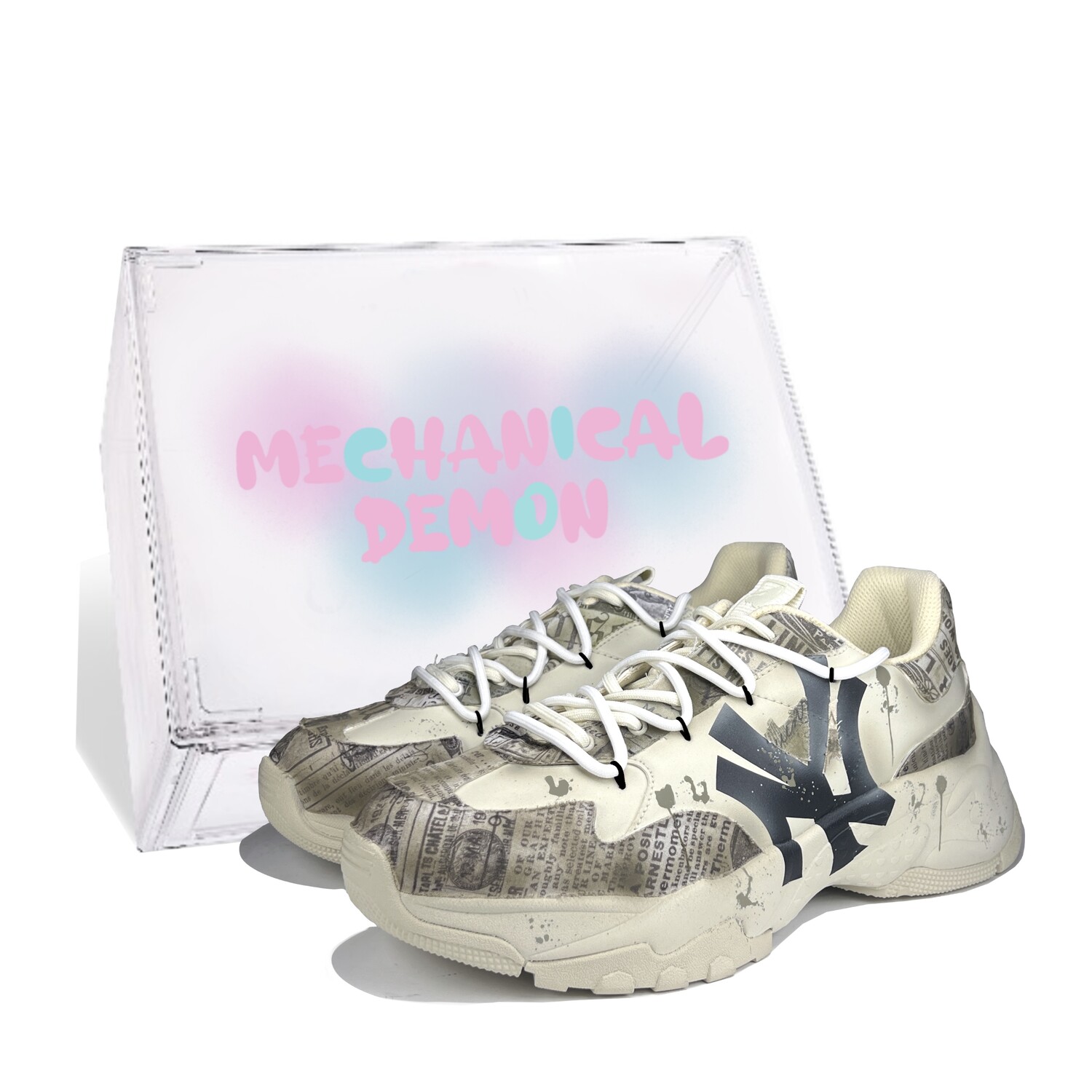 

Кроссовки MLB Big Ball Chunky Chunky Sneakers Unisex Low-top White/Beige, хаки