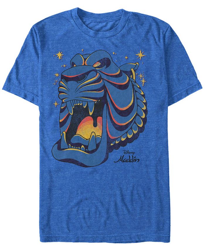 цена Мужская футболка с коротким рукавом Disney Aladdin Neon Cave Outline Fifth Sun, синий