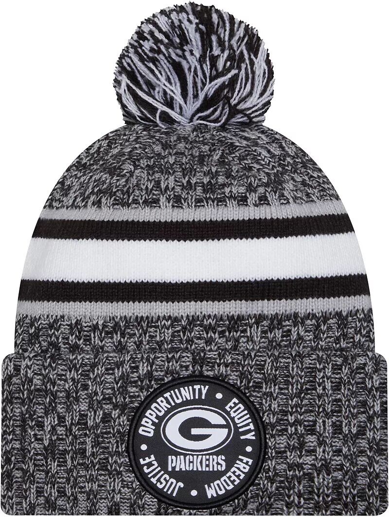 

Мужская белая вязаная шапка New Era Green Bay Packers 2023 Inspire Change