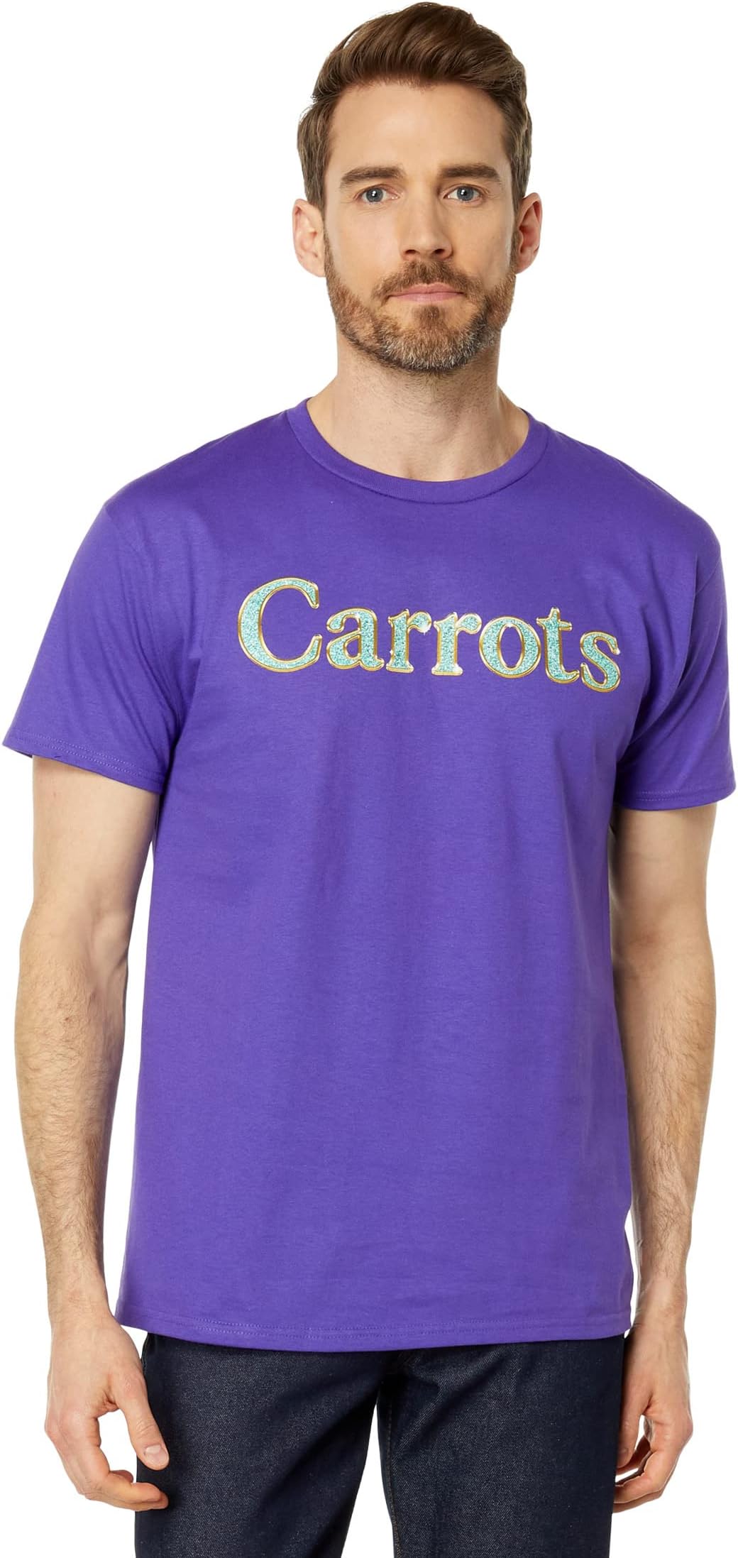 Футболка с надписью Vvs Carrots By Anwar Carrots, фиолетовый