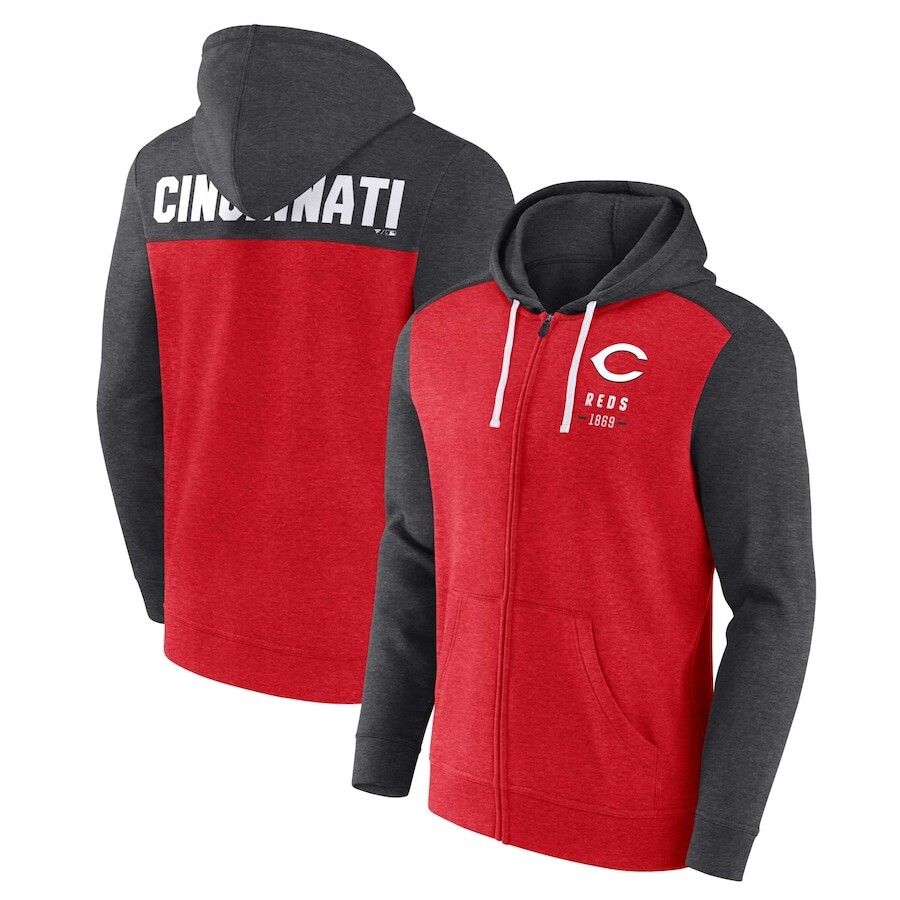 

Толстовка на молнии Fanatics Branded Cincinnati Reds, красный