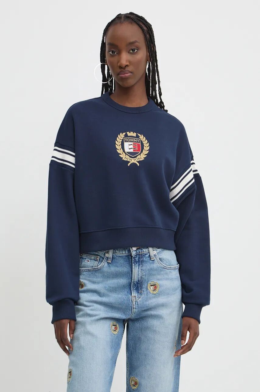 

Хлопковая толстовка Tommy Jeans, темно-синий