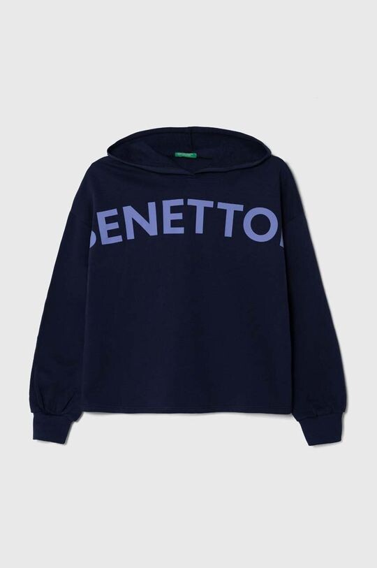 

Детская хлопковая толстовка United Colors of Benetton, темно-синий