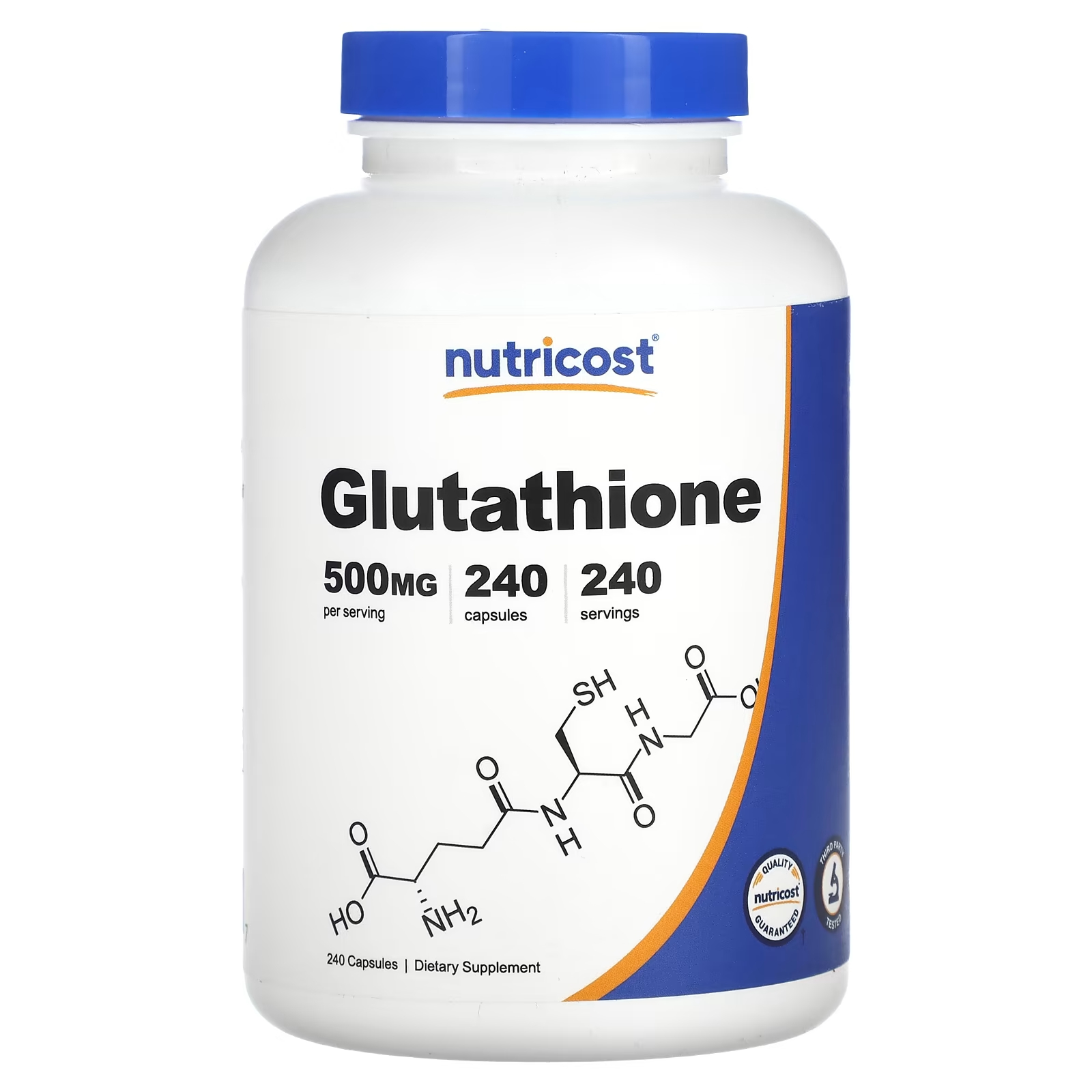 Nutricost Глутатион 500 мг 240 капсул nutricost l карнитин тартрат 500 мг 240 капсул