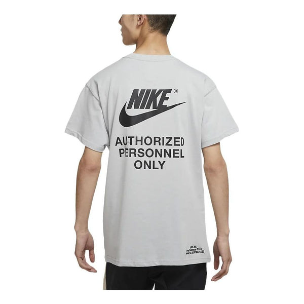 Футболка Nike Printing Alphabet Logo Round Neck Cotton Short Sleeve Gray, мультиколор