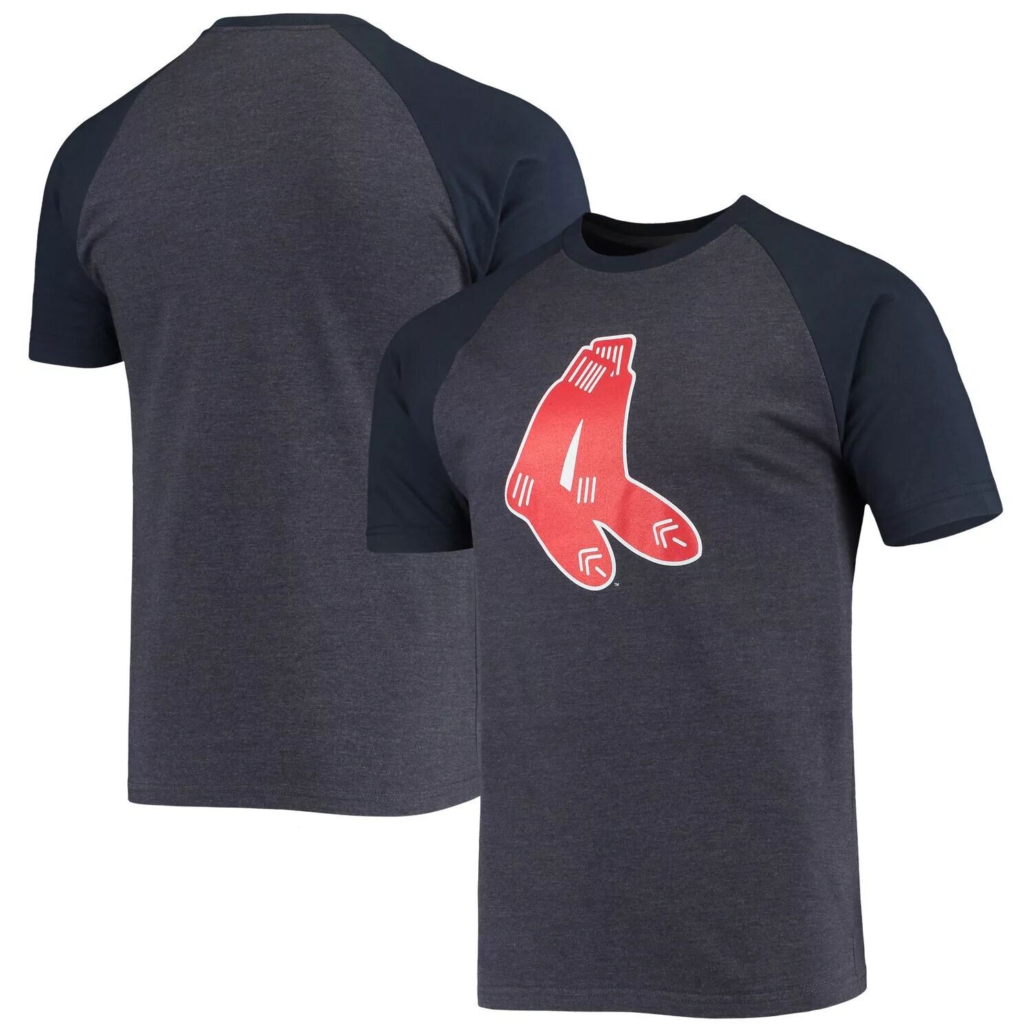 

Мужская темно-синяя футболка с принтом Boston Red Sox реглан Stitches