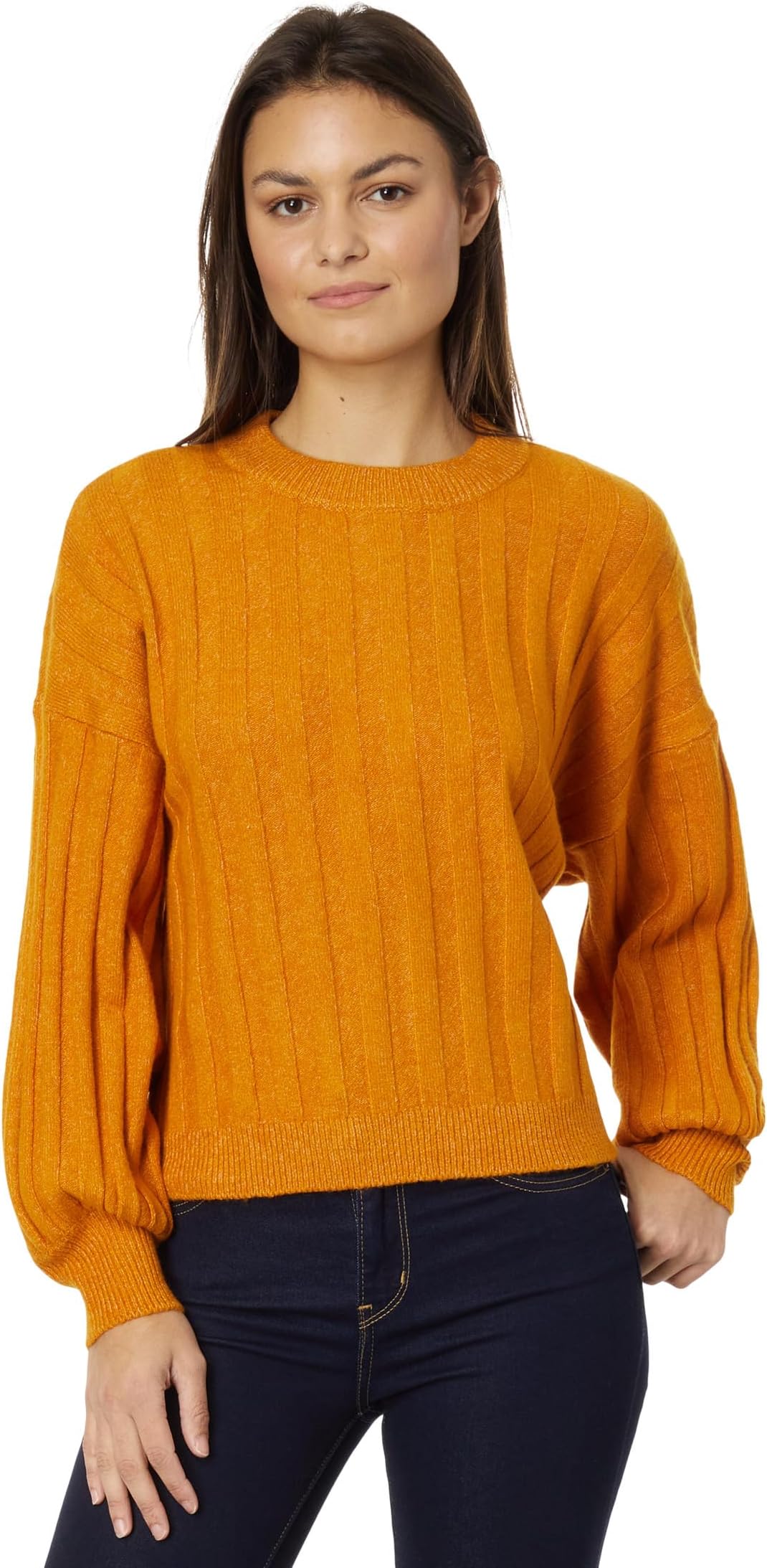 цена Уютный свитер в рубчик Sanctuary, цвет Pumpkin