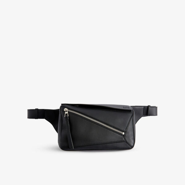 

Маленькая кожаная поясная сумка puzzle Loewe, черный