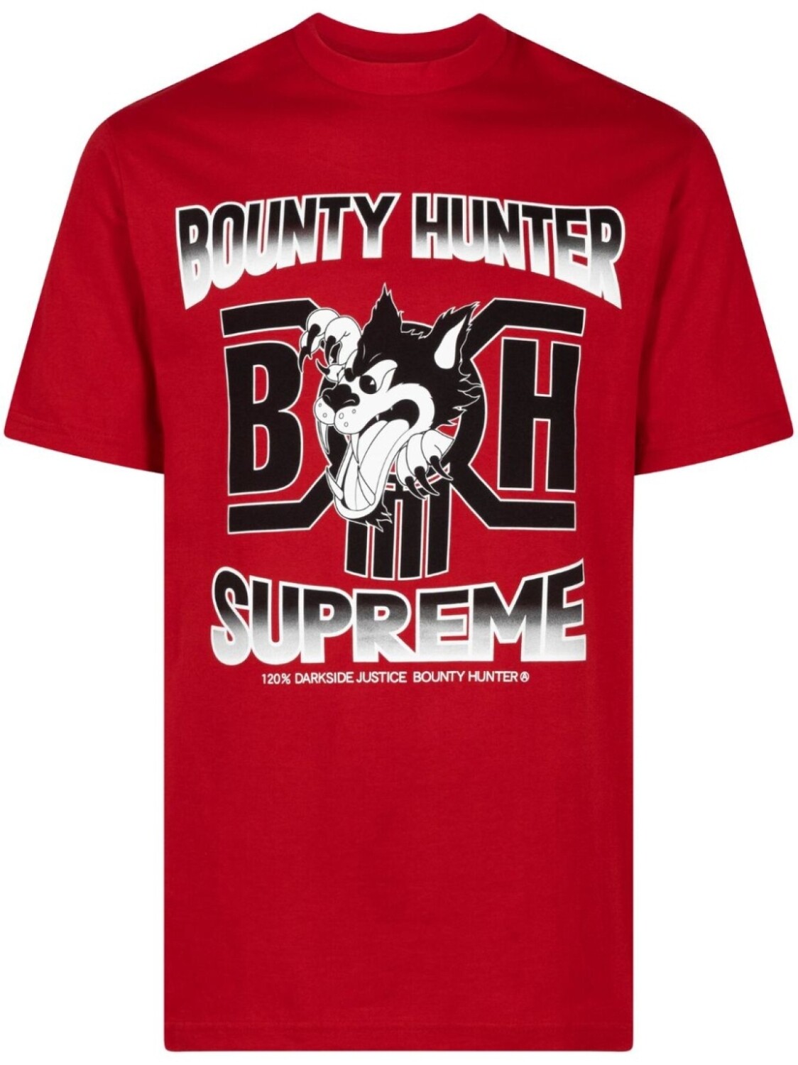 

Supreme футболка Wolf из коллаборации с Bounty Hunter, красный