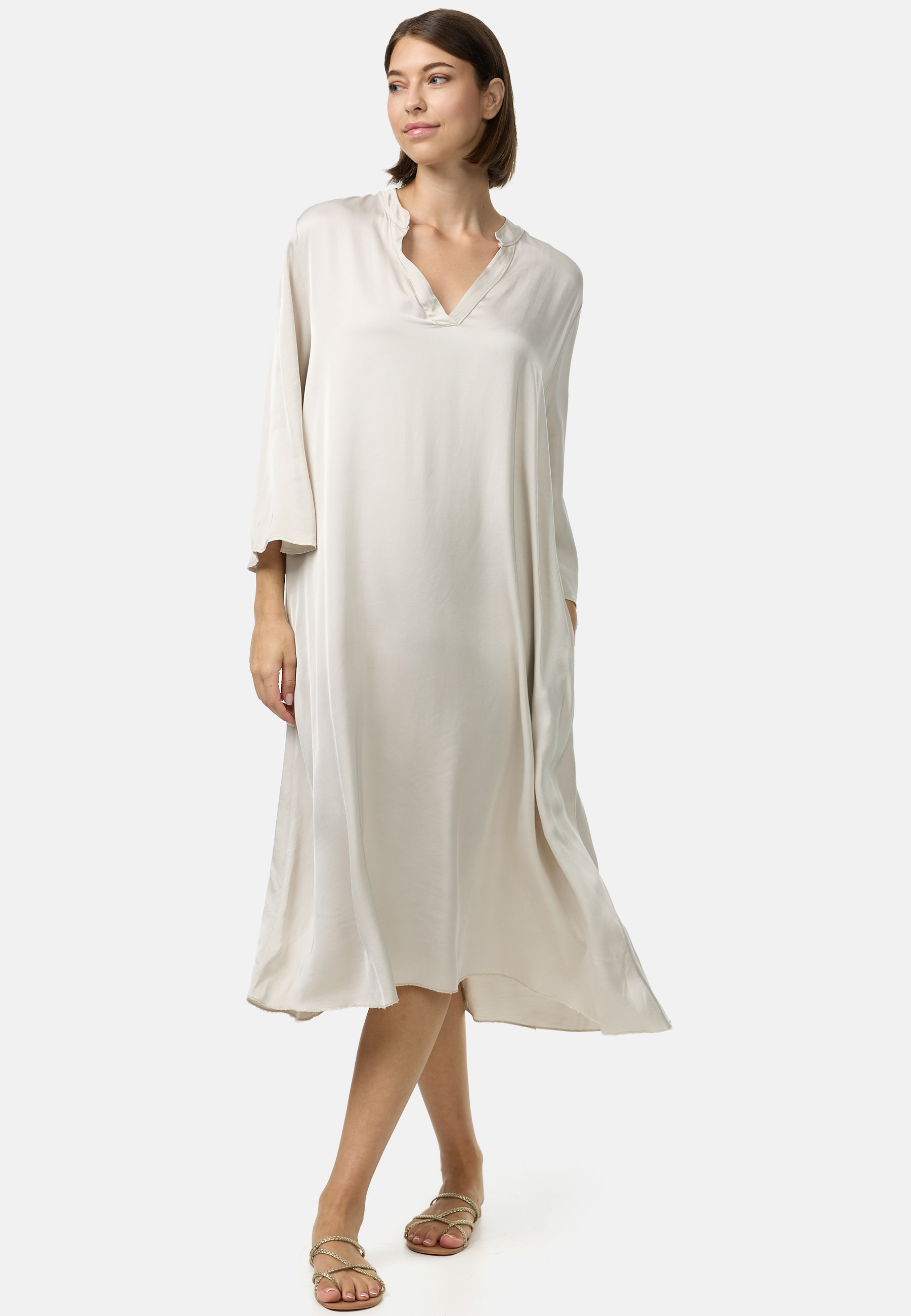 Платье PM SELECTED Satin Maxi, бежевый кромка абс крем бежевый матовый egger u222 pm pm 526u 23x1