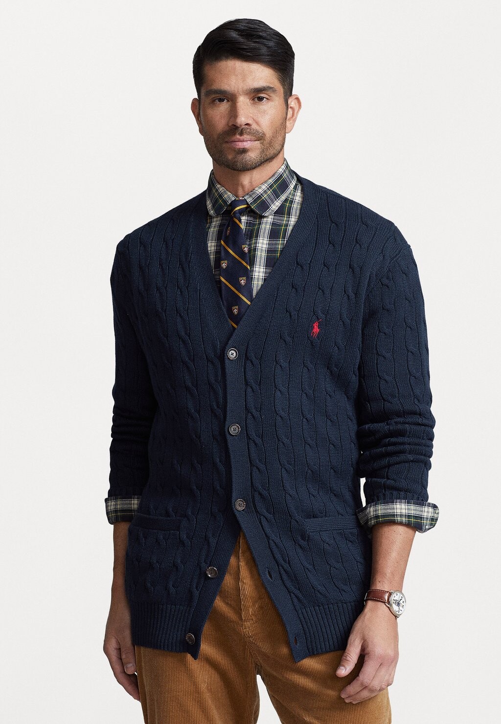 

Кардиган ДЛИННЫЙ РУКАВ Polo Ralph Lauren Big & Tall, охотничий темно-синий