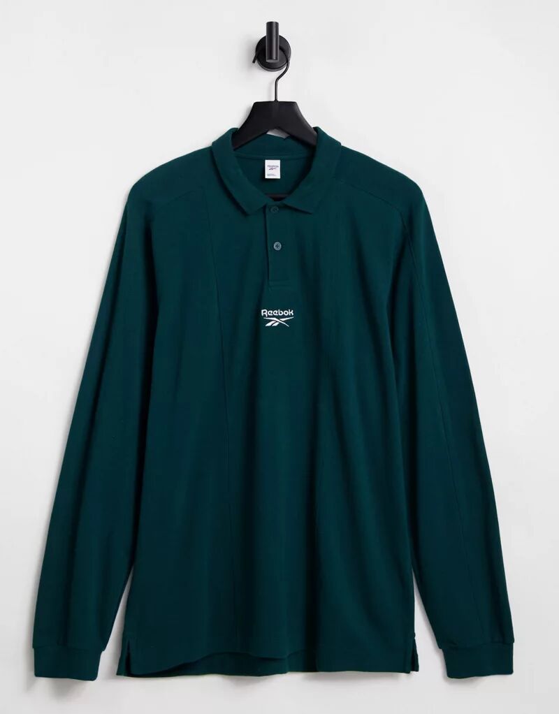 Темно-зеленая рубашка-поло для регби Reebok Classics Essentials
