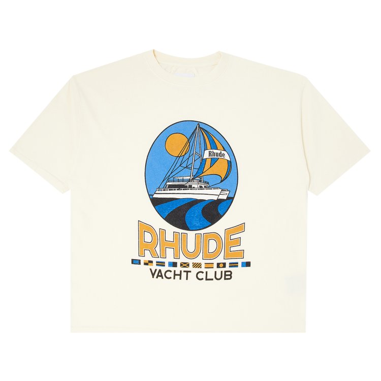 Футболка Rhude Yacht Club 'Vintage White', белый