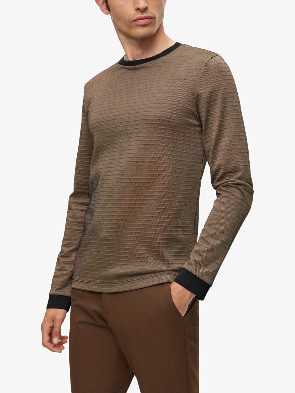 

Футболка с длинным рукавом HUGO BOSS Talley, зеленый/черный