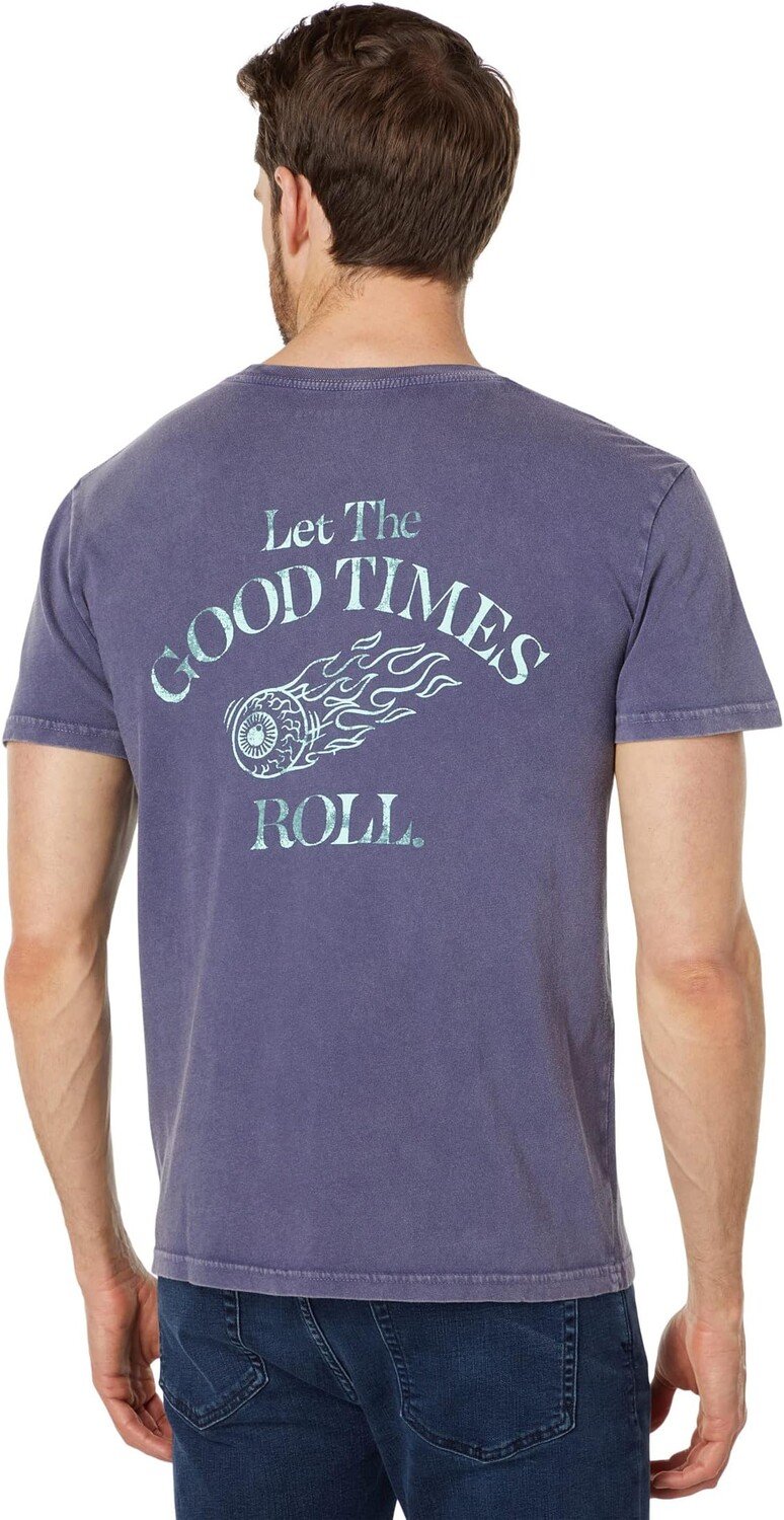 

Футболка с рисунком Let The Good Times Roll Lucky Brand, цвет Crown Blue