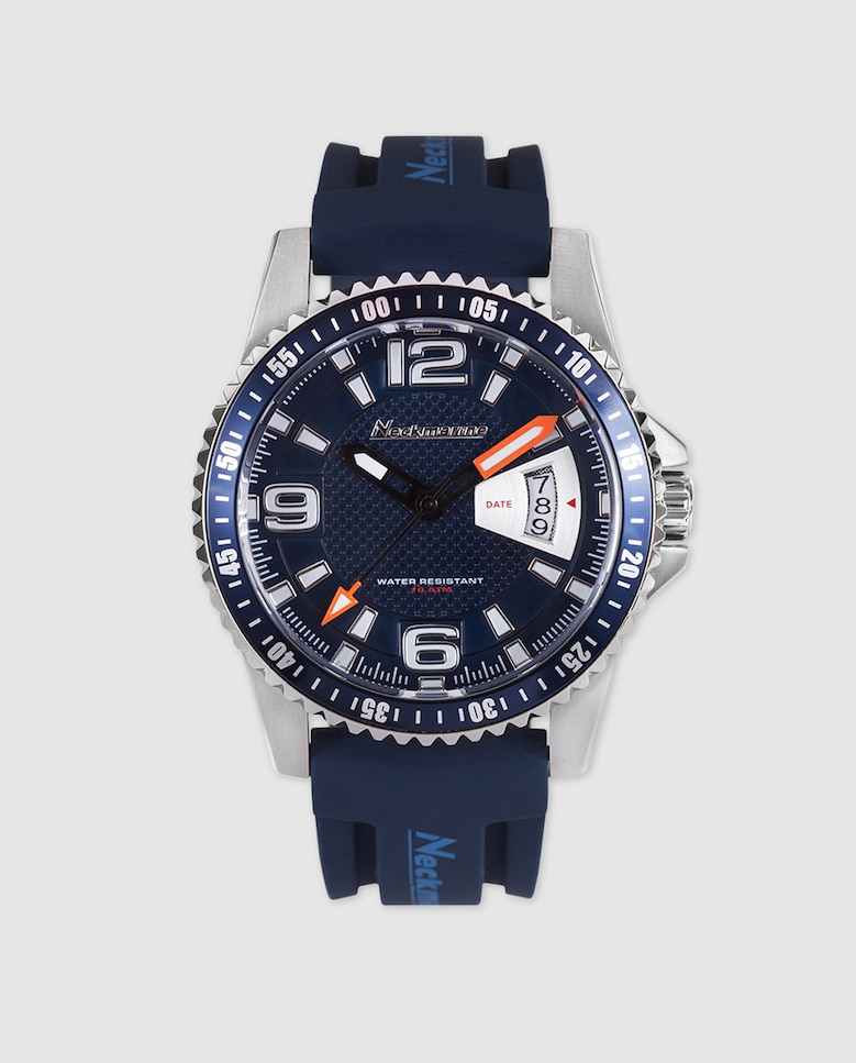цена Neckmarine NM3385M05 Синие резиновые мужские часы Neckmarine, синий