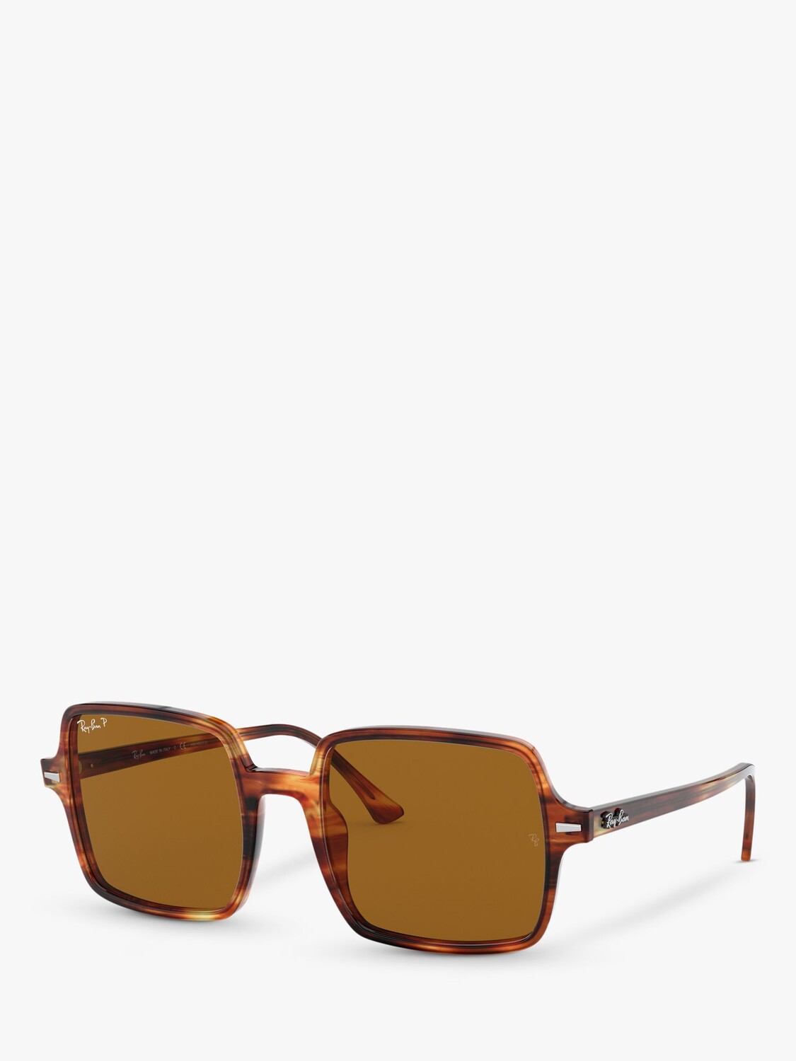 

Женские поляризационные квадратные солнцезащитные очки Ray-Ban RB1973, полосатый гаванский/коричневый