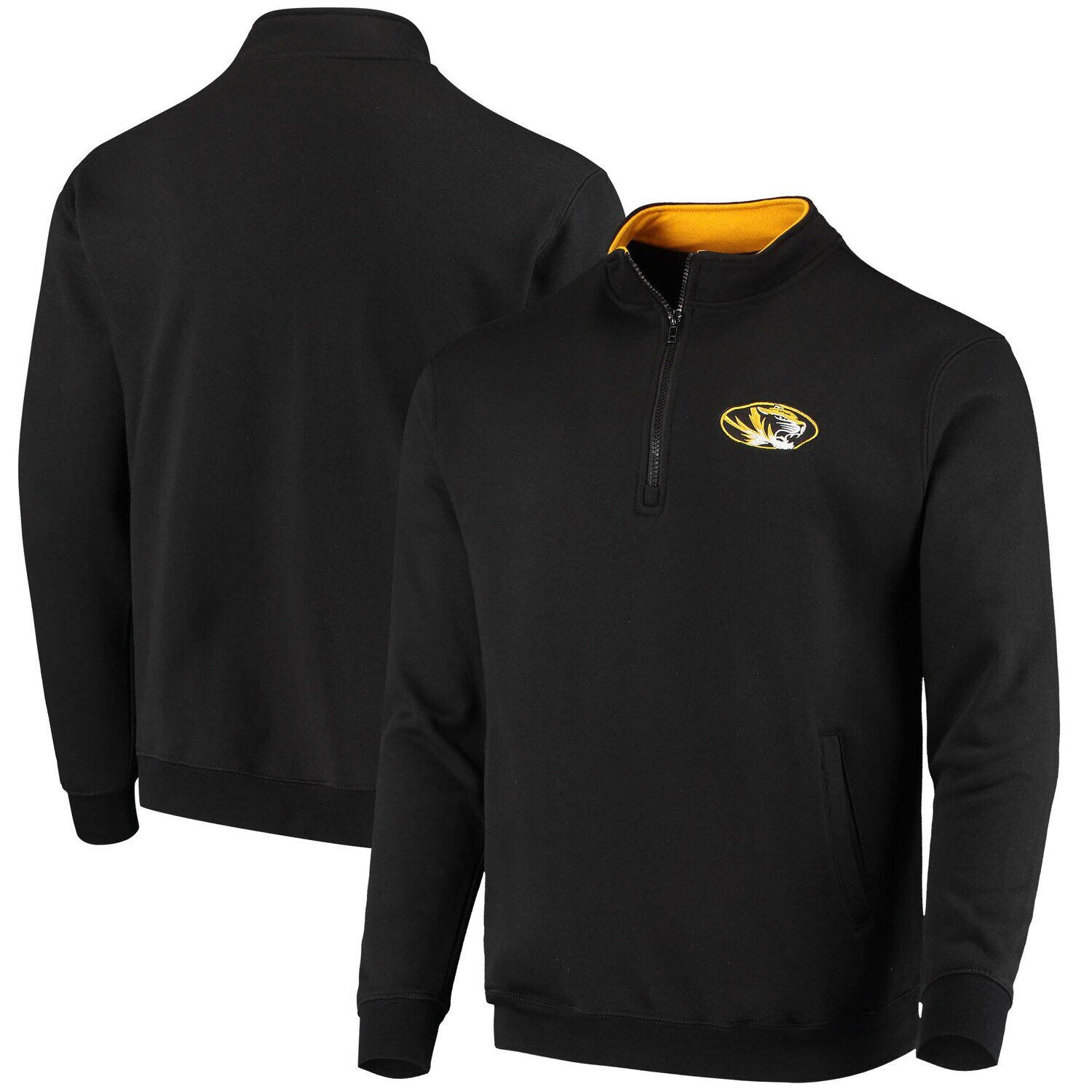 

Мужская черная куртка с молнией четверти с логотипом Missouri Tigers Tortugas Colosseum, Черный