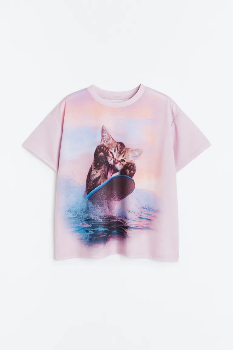 

Объемная футболка H&M, фиолетовый