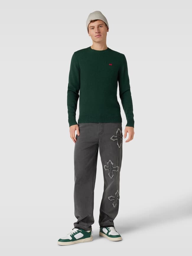 

Вязаный свитер с нашивкой-лейблом, модель «ОРИГИНАЛ» Levi's, антрацит