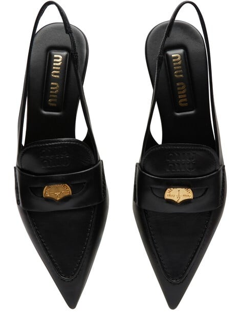 

Туфли-лодочки с ремешком сзади Miu Miu, черный