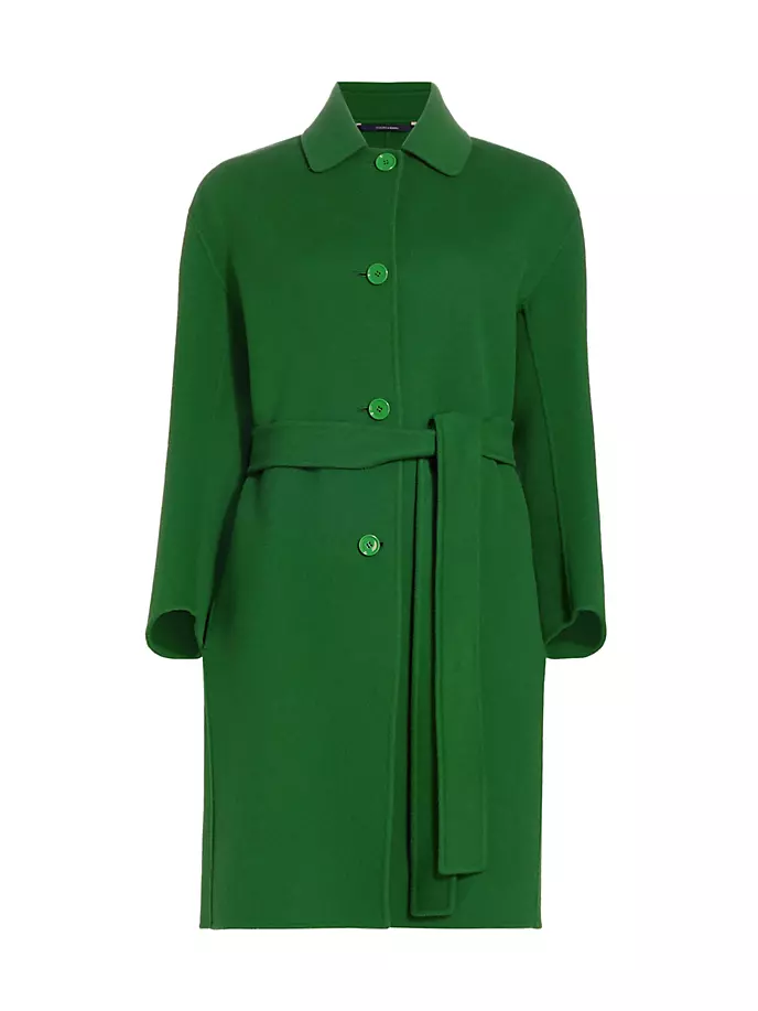 

Шерстяное пальто Nizza с поясом Max Mara, зеленый