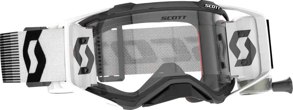 Черные/белые очки для мотокросса Prospect WFS Roll-Off Scott