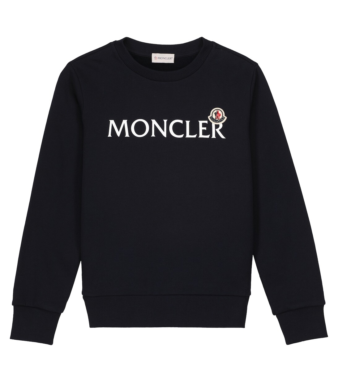 

Толстовка из хлопка с логотипом Moncler Enfant, синий