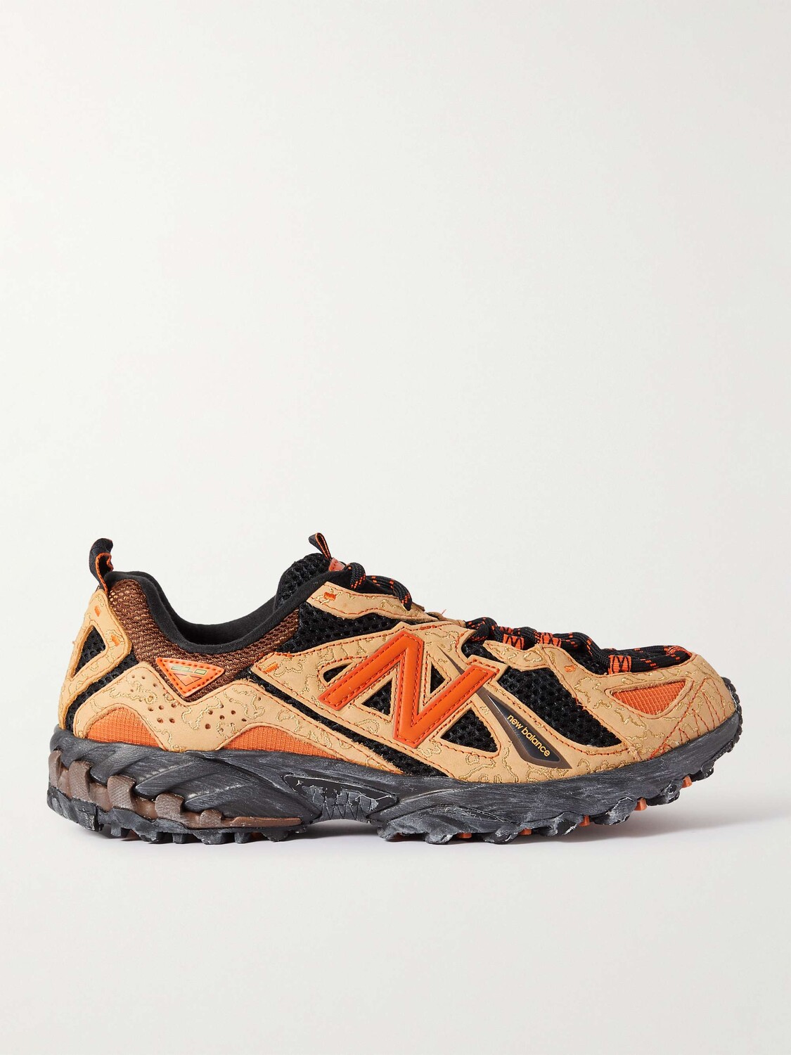 

Кроссовки Joe Freshgoods 610 из замши и сетки с вышивкой NEW BALANCE, бежевый