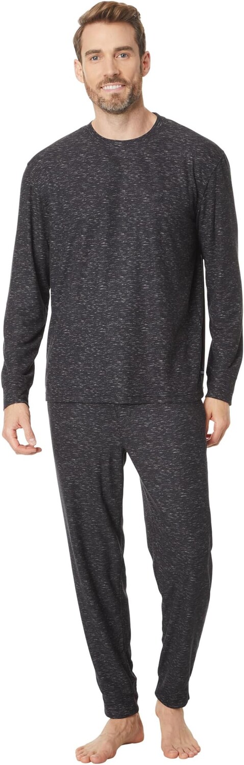 

Комплект из вафельных пижамных штанов Nautica, цвет Charcoal Heather