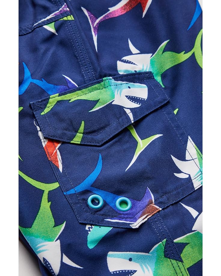 sharks Шорты для плавания L.L.Bean Beansport Swim Shorts Print, цвет Light Azure Sharks
