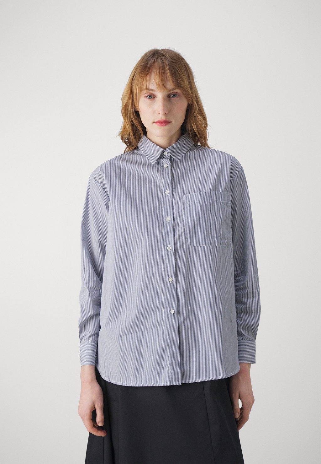 Блузка на пуговицах INIZIO MAX&Co., светло-синий