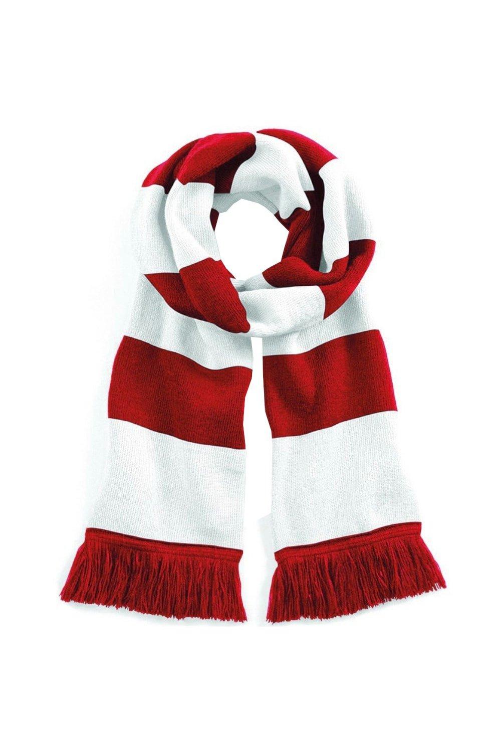 цена Университетский зимний шарф (двухслойный трикотаж) Beechfield, красный