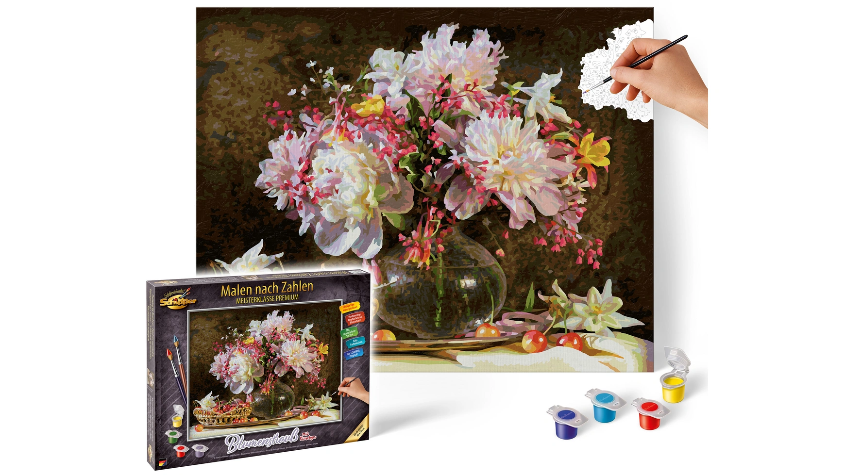 Картина Schipper по номерам Мотив Группа Премиум Букет цветов с вишней ozera конфеты с дробленой вишней 500 гр