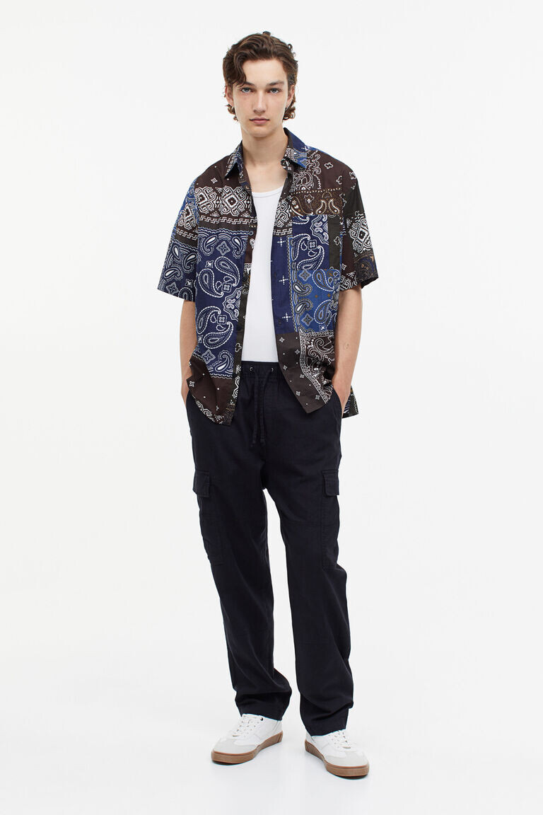 

Брюки карго стандартного кроя H&M, черный