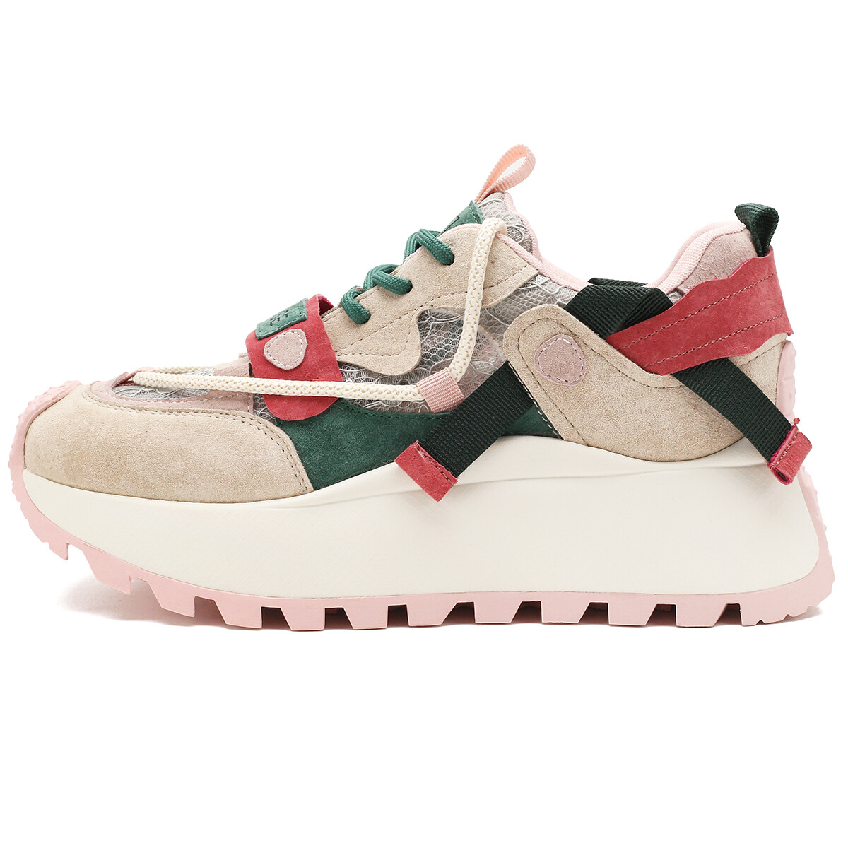 

Кроссовки D:FUSE SCANDINAVIA Chunky Sneakers Women's Low-top, цвет Rice/powder/green