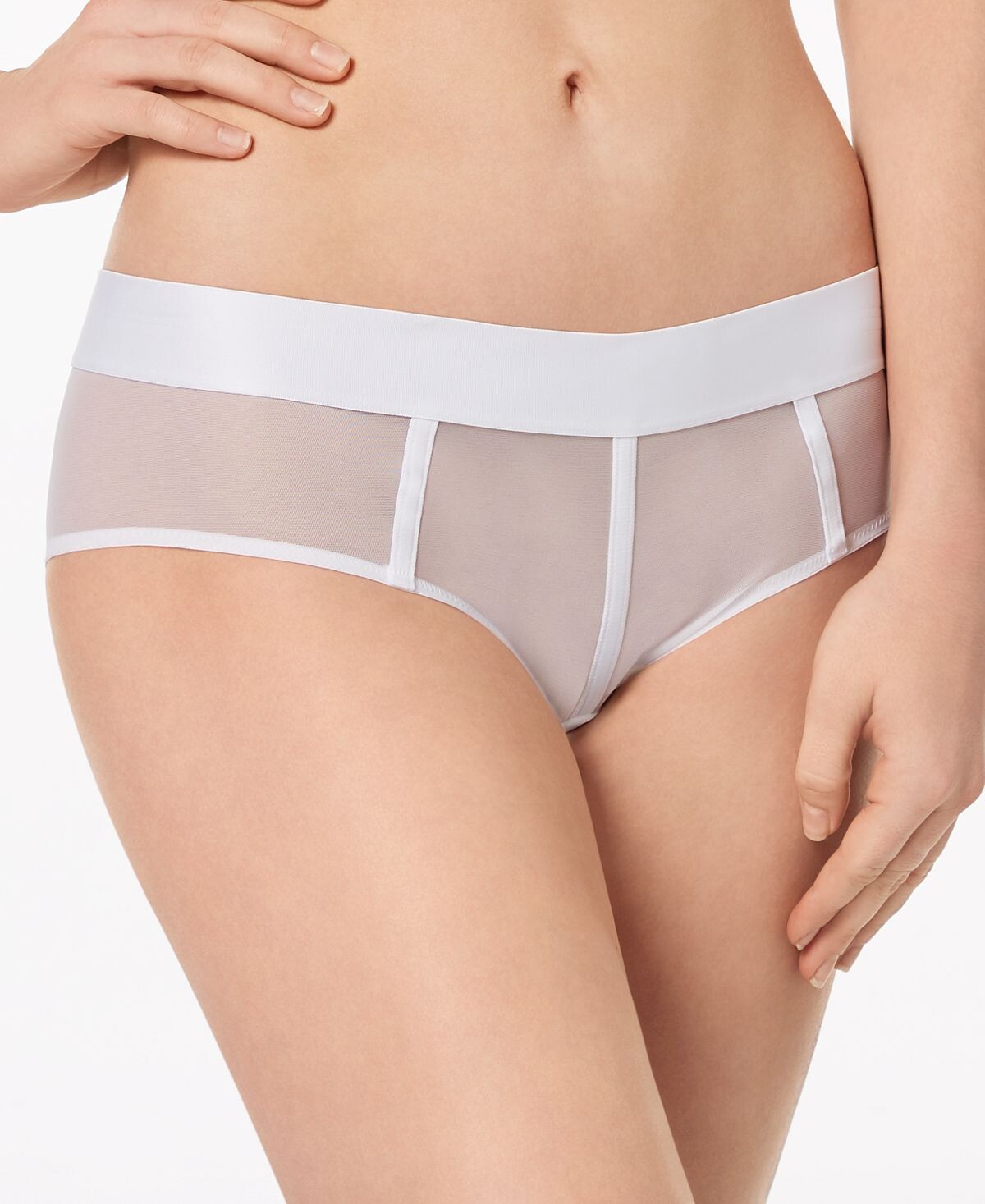 

Прозрачное хипстерское нижнее белье с сетчатыми вставками DK4942 DKNY, белый