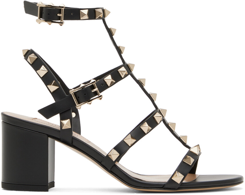 

Черные босоножки на каблуке Rockstud Valentino Garavani