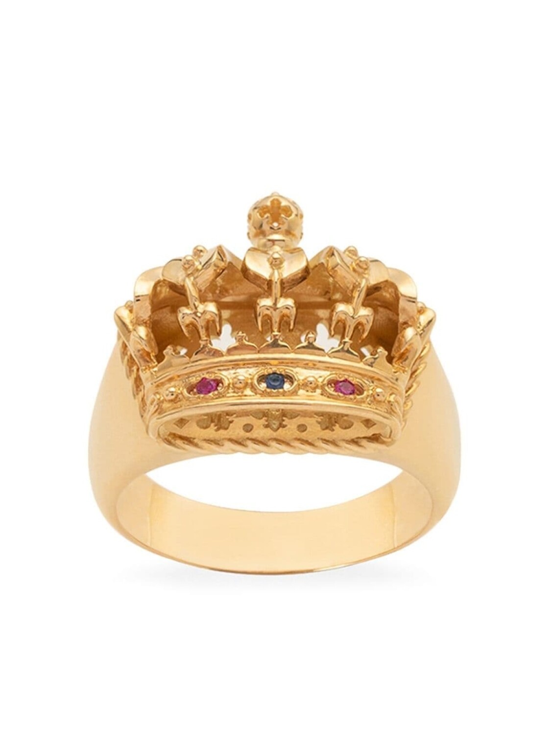 

Кольцо из желтого золота с сапфирами и рубинами Dolce & Gabbana, золотой